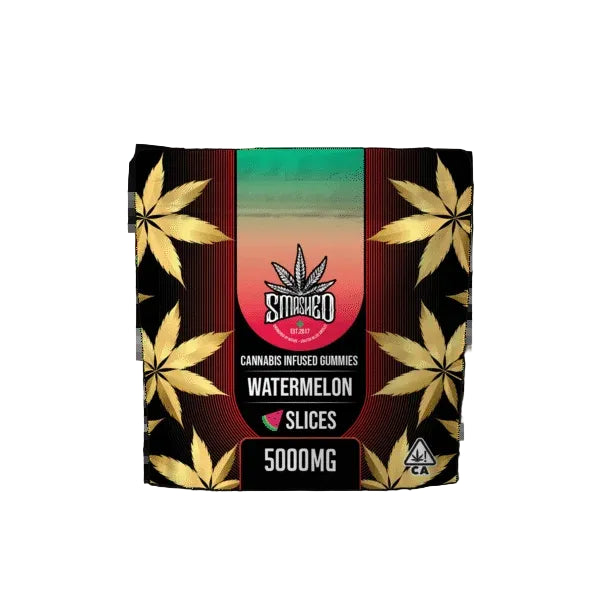 Watermelon Slices Cannabis Infused Gummies 20pk 5000mg THC (Smashed)