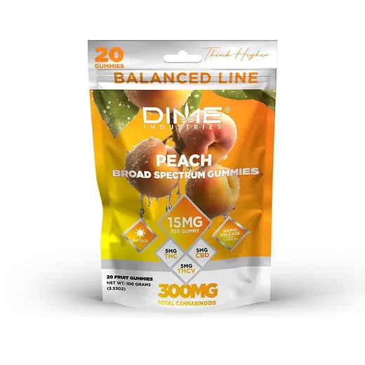 Peach Balanced Line "Morning" THCV Gummies 300mg (DIME INDUSTRIES)