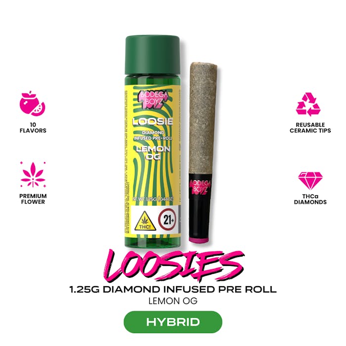 Lemon OG Loosie Diamond Infused Pre-Roll 1.25g (Bodega Boyz)