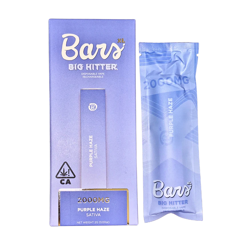 BARS XL DISPOSABLE- PURPLE HAZE- 2G (SATIVA)