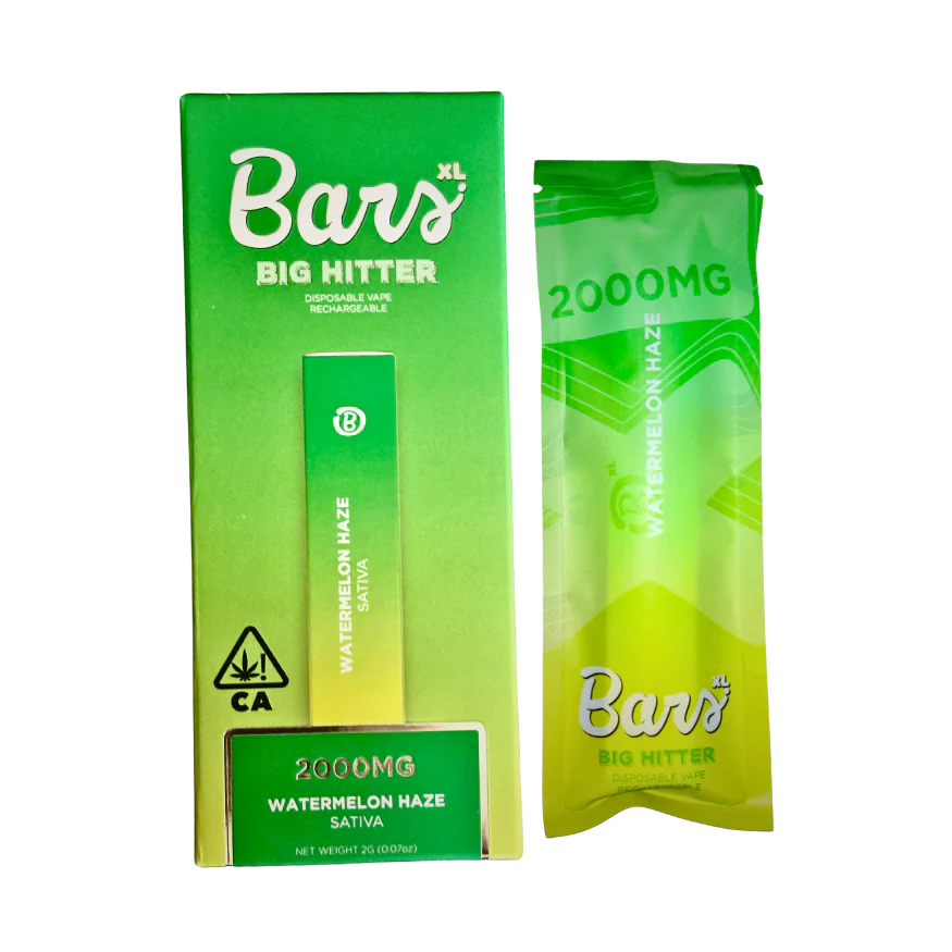 BARS XL DISPOSABLE- WATERMELON HAZE- 2G (SATIVA)