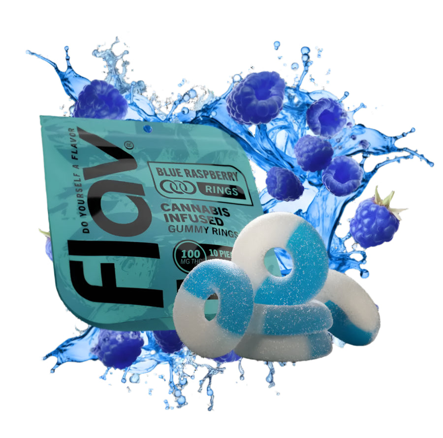 Blue Raspberry Live Resin Sour Rings 1000mg THC (FLAV)