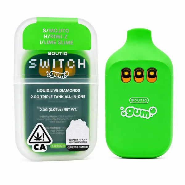 Mojito Kiwi X Kiwi Z X Lime Slime Switch V5 Triple Tank Liquid Live Diamonds Disposable 2g (Boutiq)