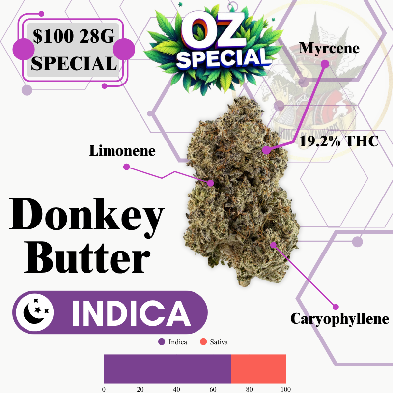 DONKEY BUTTER (INDICA) - MID SHELF