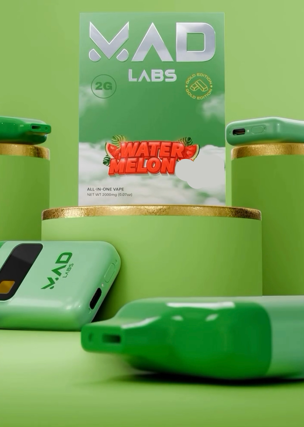 Watermelon Kush All in One Vape 2G (Mad Labs)