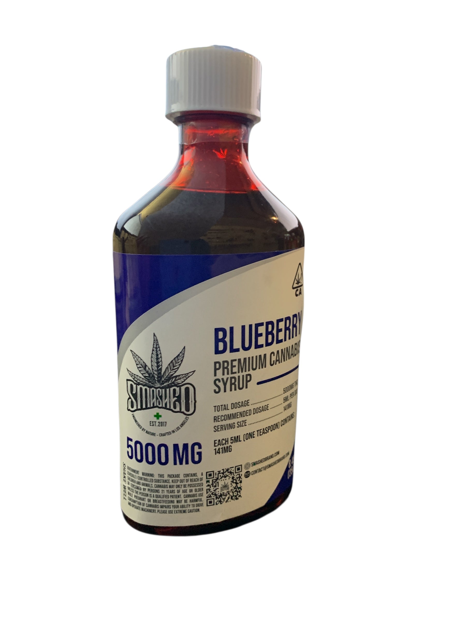 Blueberry Premium Cannabis Syrup 5000mg (Smashed)