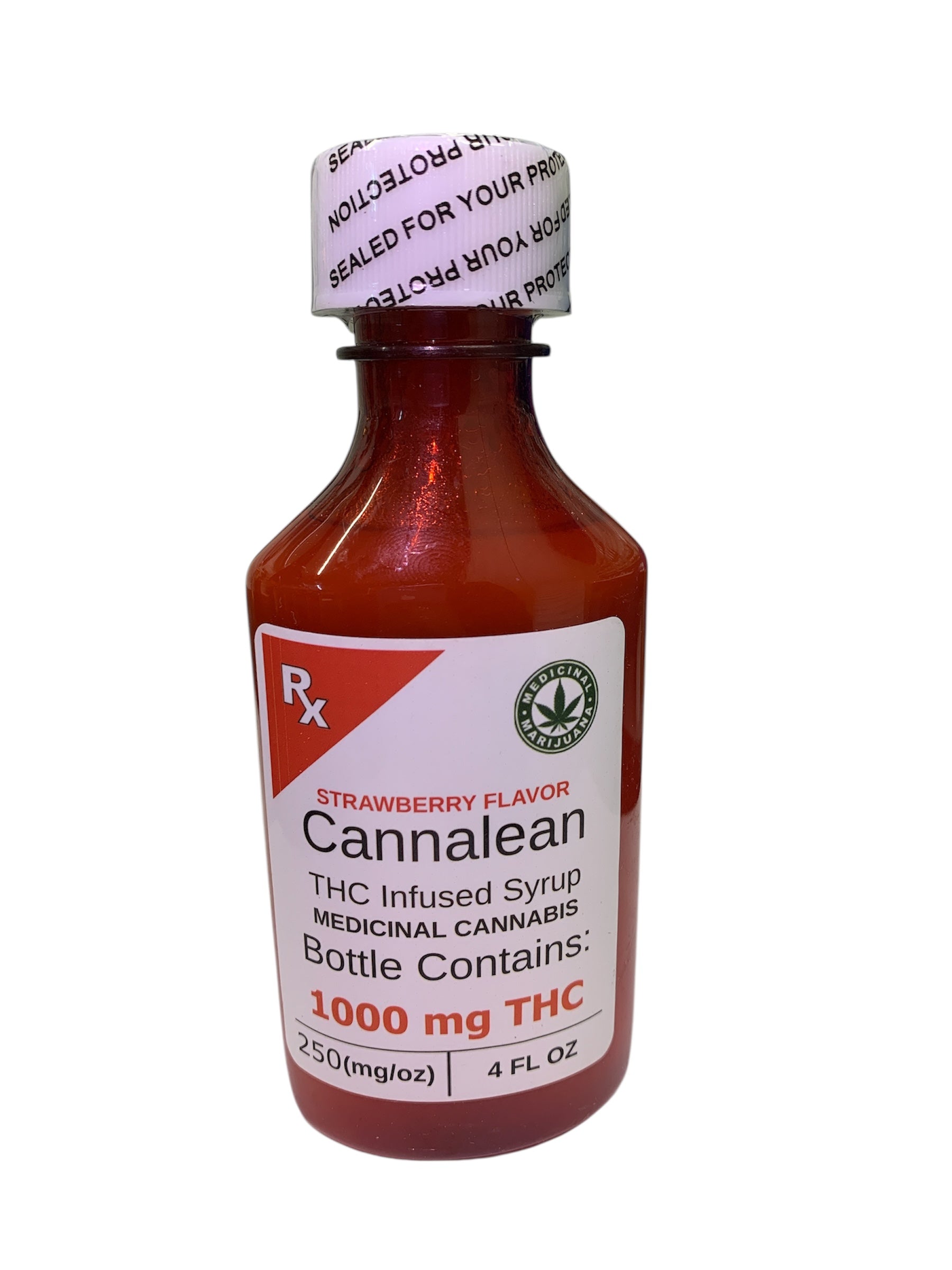 Strawberry Syrup 1000mg THC (Cannalean)