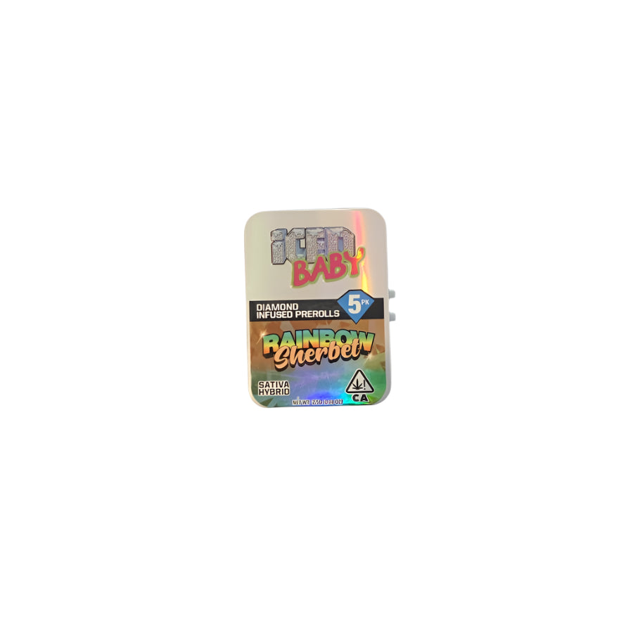 Rainbow Sherbet Diamond Infused Preroll 5pk (2.5g) (ICED)