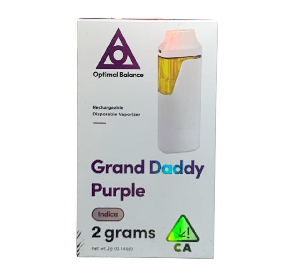 Grand Daddy Purple Indica Disposable Vape 2G (Optimal Balance)