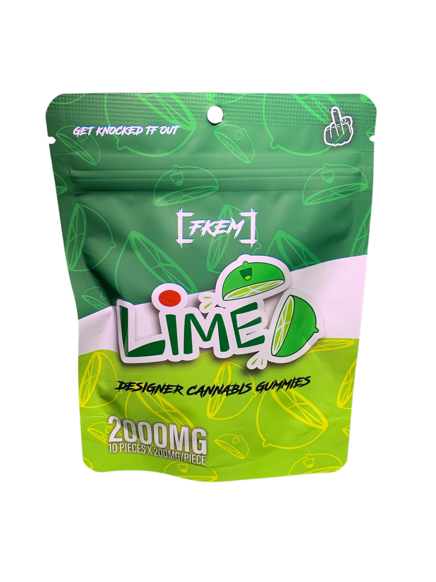 Lime Designer Cannabis Gummies 10pk 2000mg THC (FKEM EDIBLES)