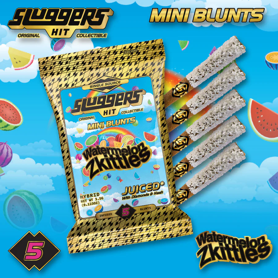 Watermelon Zkittles Hybrid Infused Mini Blunts 5pk 3.5g (Sluggers)