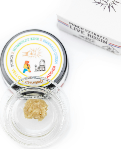 Yellow Churro Tier 1 Live Rosin Cold Cure Badder (1g) (Punch Extracts)