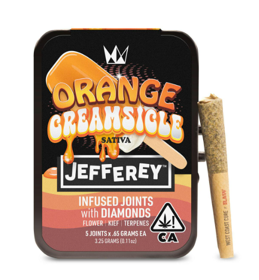 Orange Creamsicle - Jefferey Infused Joint .65g 5 Pack (West Coast Cure)