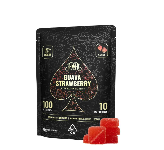 Guava Strawberry | Sativa - Live Rosin Gummies (Heavy Hitters)