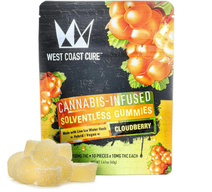 Cloudberry Flavored - 10 Gummies -10mg each- (West Coast Cure)