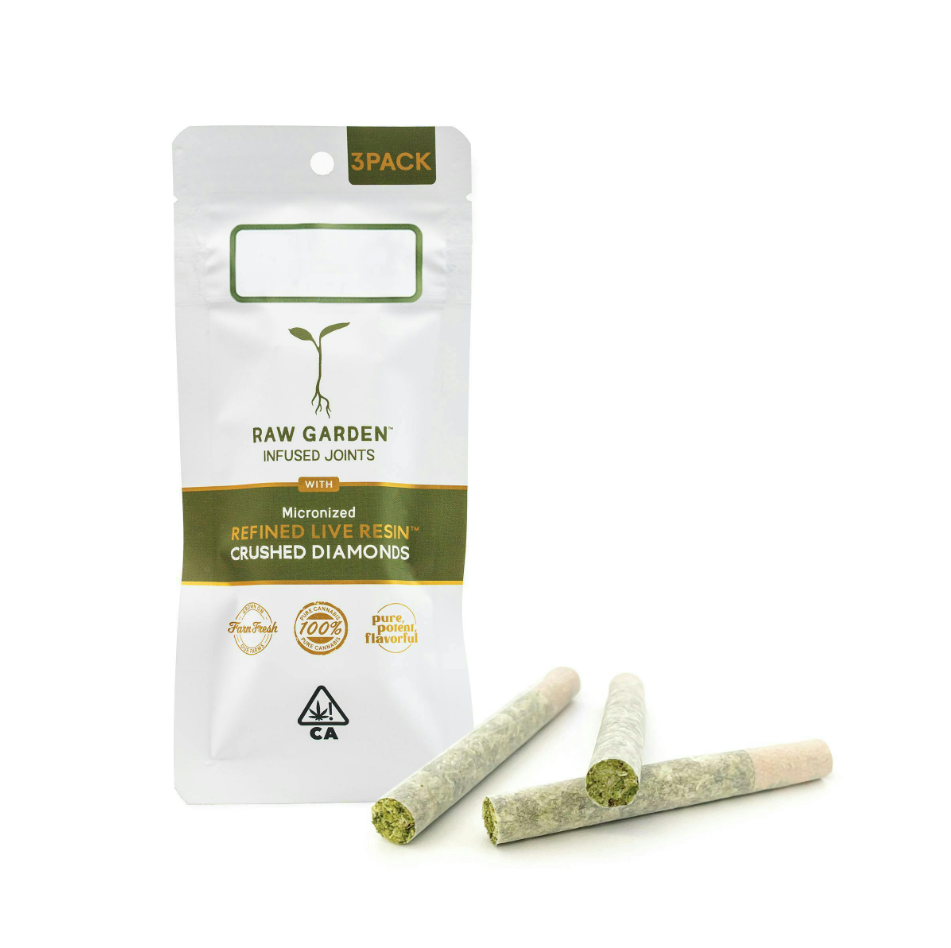 Galaxy Walker RLR™ Crushed Diamonds Infused (3) 0.5g Joints (Raw Garden)