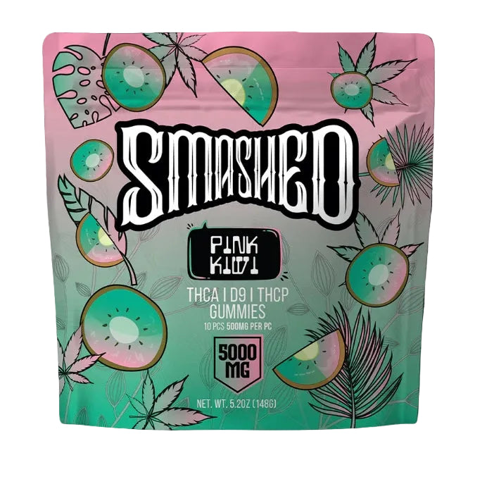 Pink Kiwi THCA Gummies 5000mg 10pk (SMASHED)