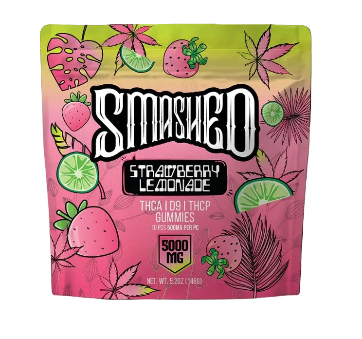 Strawberry Lemonade THCA Gummies 5000mg 10pk (SMASHED)