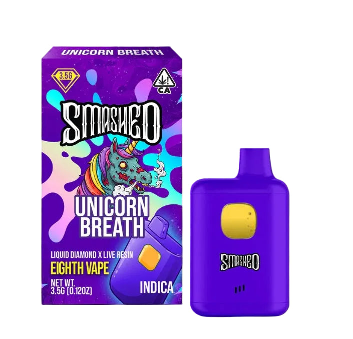 Unicorn Breath Liquid Diamond x Live Resin Disposable 3.5g (Smashed)