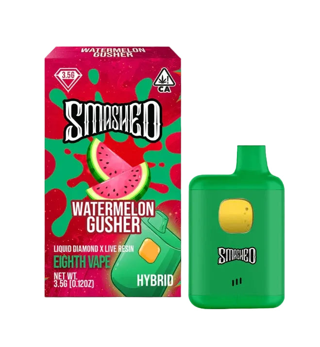 Watermelon Gusher  Liquid Diamond x Live Resin Disposable 3.5g (Smashed)