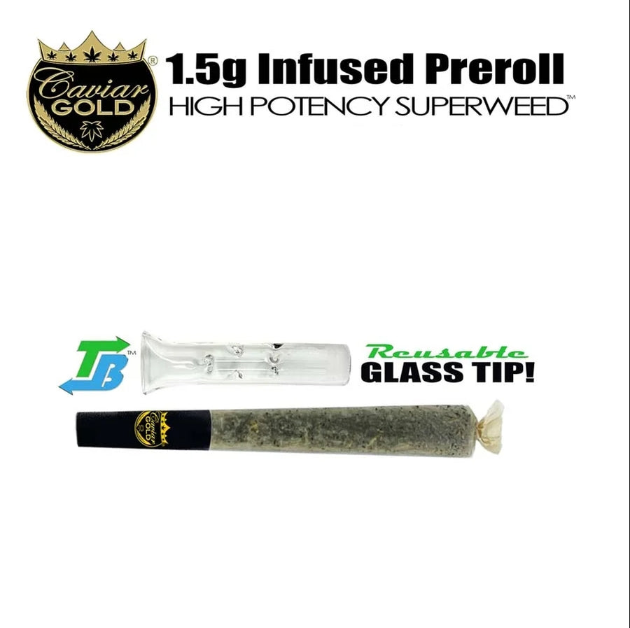 Blue Glue Cavi Cone Infused Pre-Roll 1.5g (Caviar Gold)
