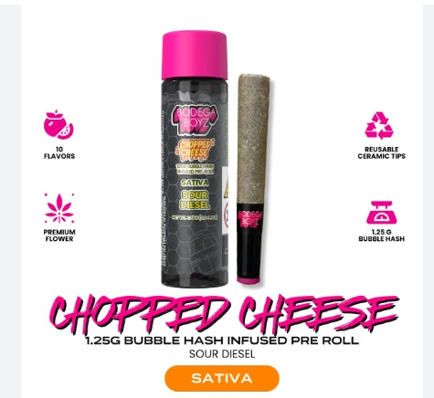 Sour Diesel Bubble Hash Infused Pre-Roll 1.25g (Bodega Boyz)