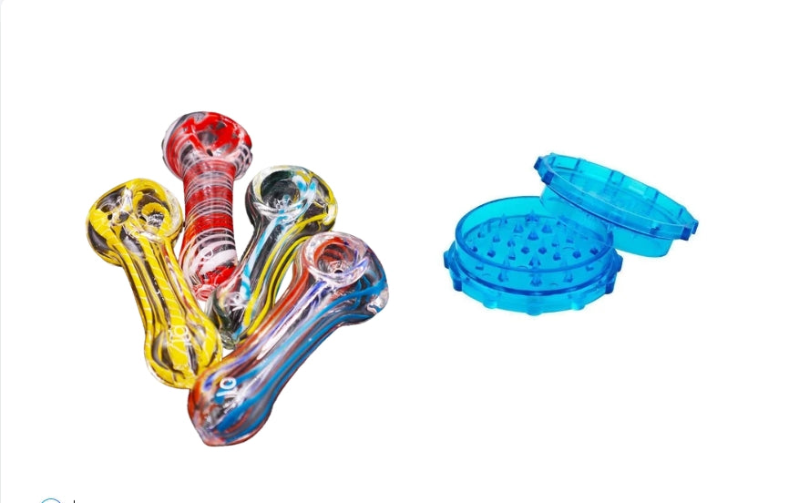 Small Glass Pipe x Plastic Grinder
