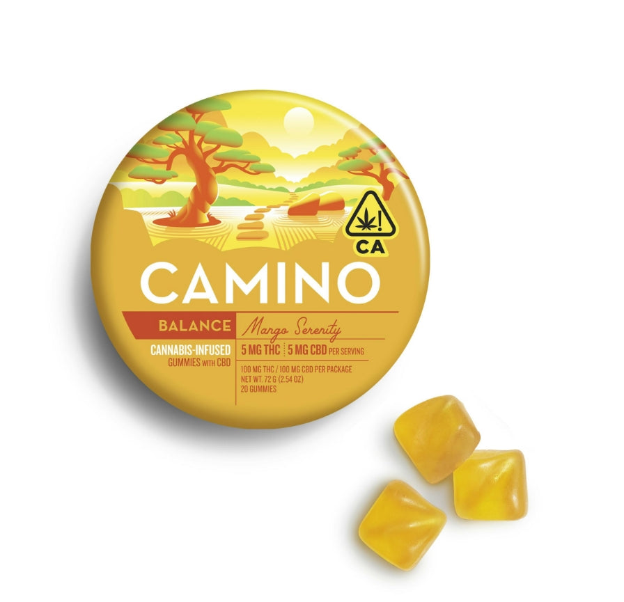 Caminos 5:5 Mango Serenity CBD 'Balance' Gummies (Kiva Confections)