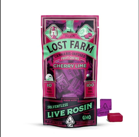 Cherry Lime 'GMO' Chew Lost Farm (Kiva Confections)