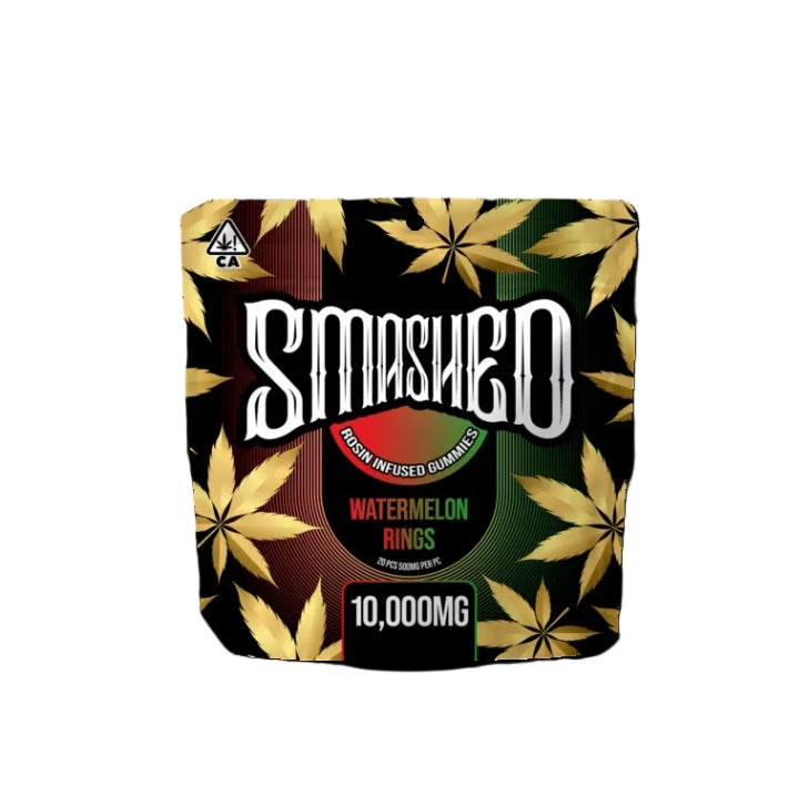Watermelon Rings Cannabis Infused Gummies 20pk 10000mg THC (Smashed)