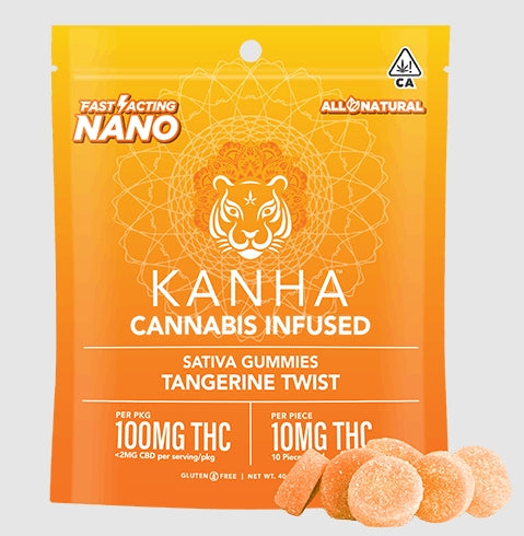 KANHA | NANO | Tangerine Twist | Sativa | 100mg THC | 10-pack