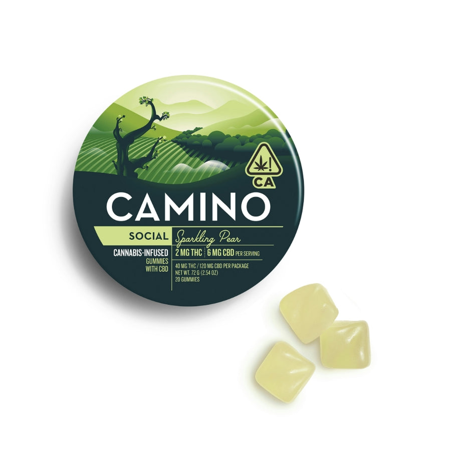 Camino Sparkling Pear CBD "Social" Gummies (Kiva Confections)
