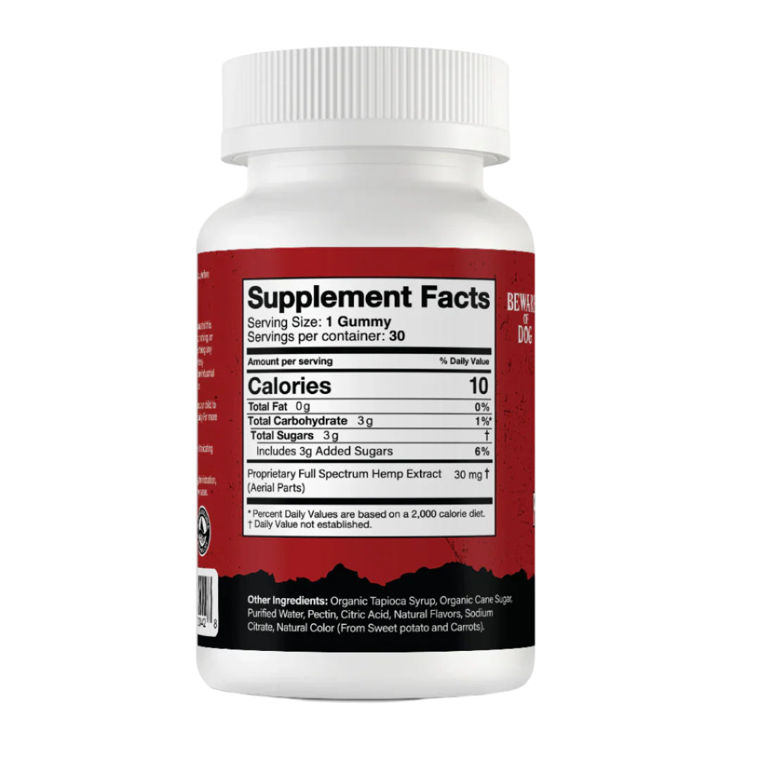 Pomegranate Nano 5mg THC : 25mg CBD Infused Gummies (Smoking Dog)