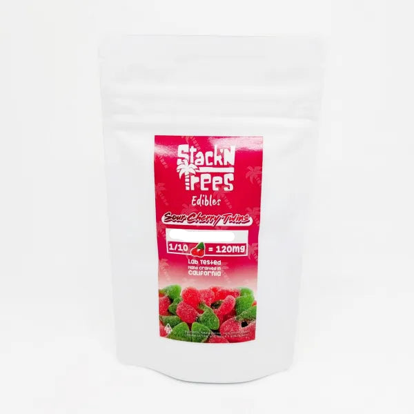 Sour Cherry Twins Cannabis Infused Gummies 2400mg THC (Stack n Trees)