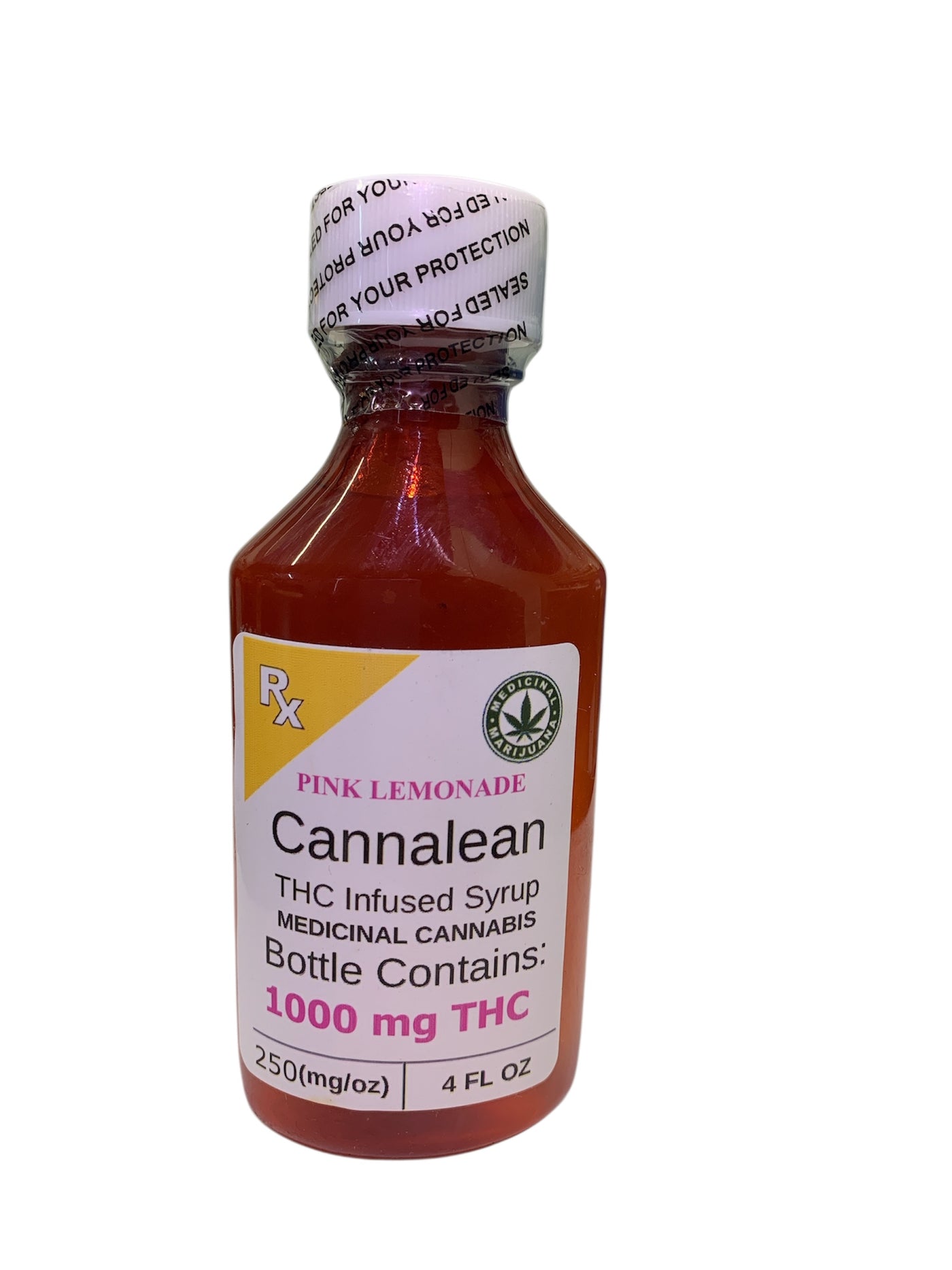 Pink Lemonade Syrup 1000mg THC (Cannalean)