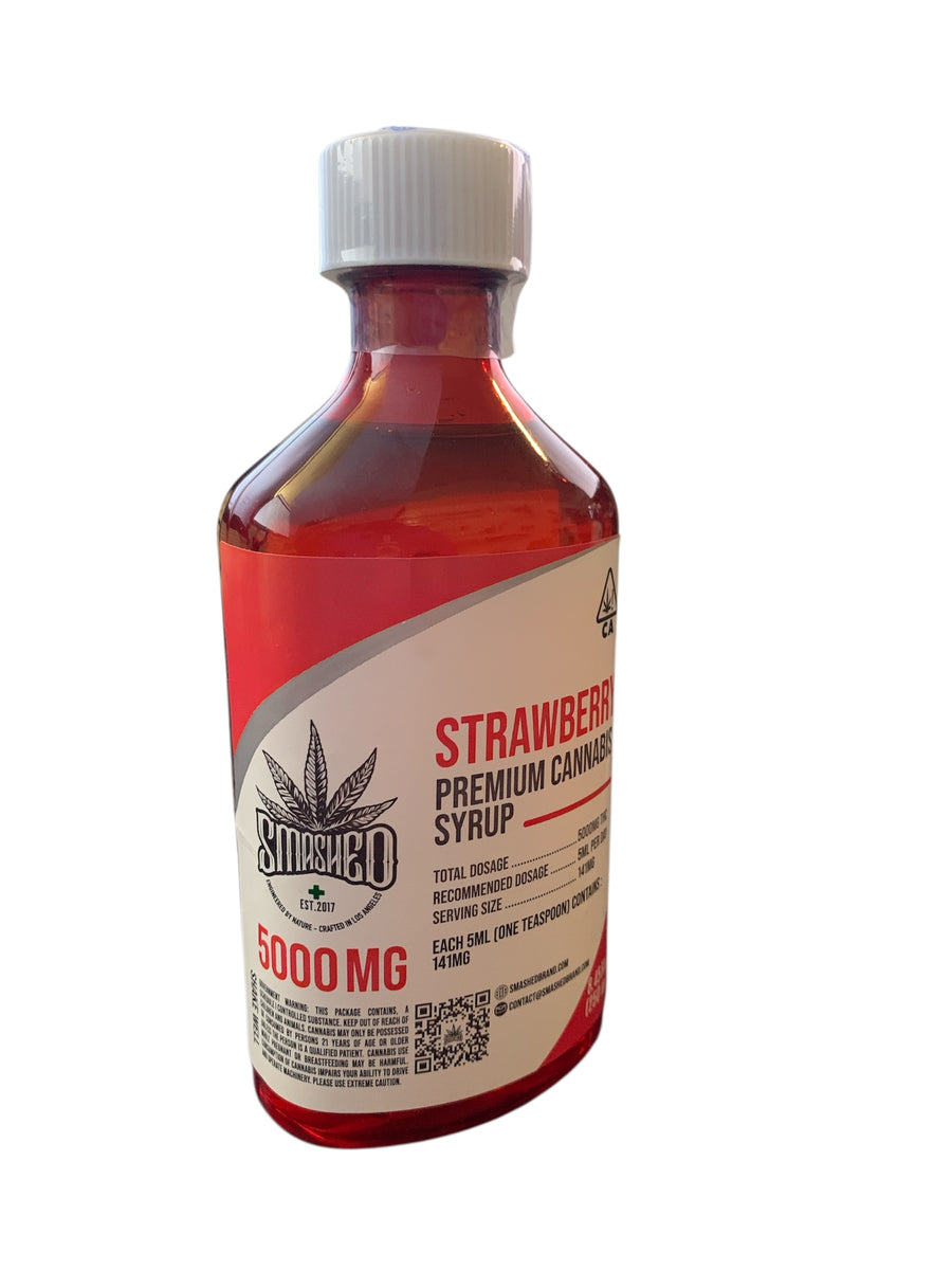 Strawberry Premium Cannabis Syrup 5000mg (Smashed)