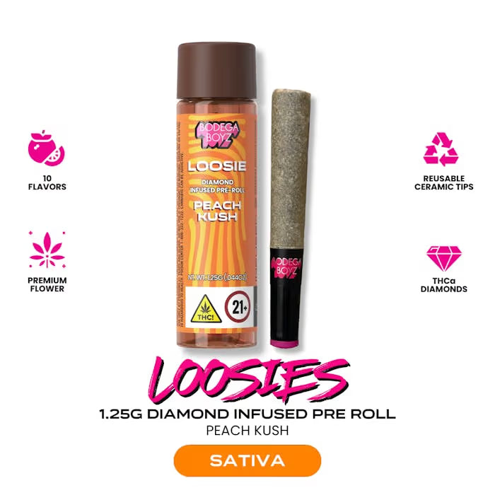 Peach Kush Loosie Diamond Infused Pre-Roll 1.25g (Bodega Boyz)