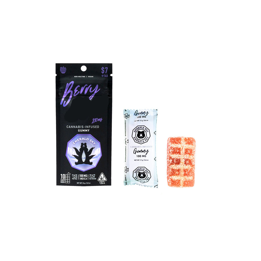 Berry Bolt Live Rosin Single Gummy 100mg THC (Emerald Sky)