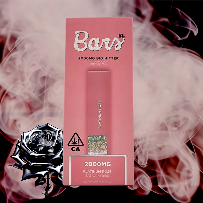 BARS XL DISPOSABLE- PLATINUM ROSE- 2G (SATIVA HYBRID)