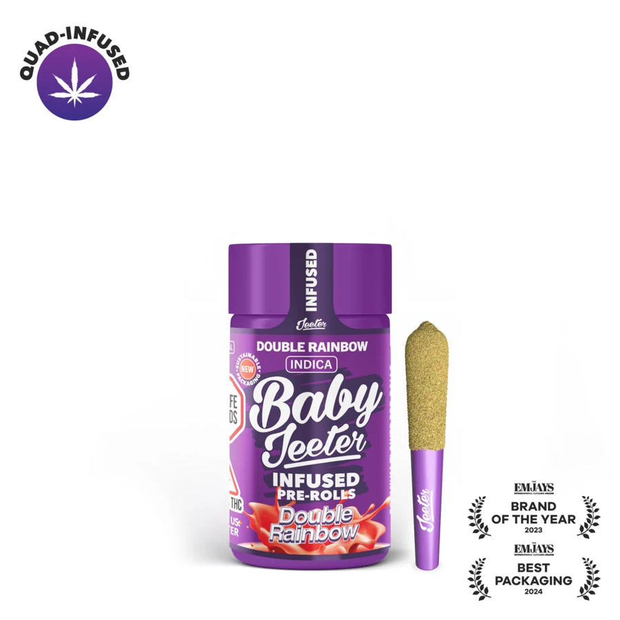 Double Rainbow Quad-Infused Baby Jeeter 5pk 2.5g (Jeeter)
