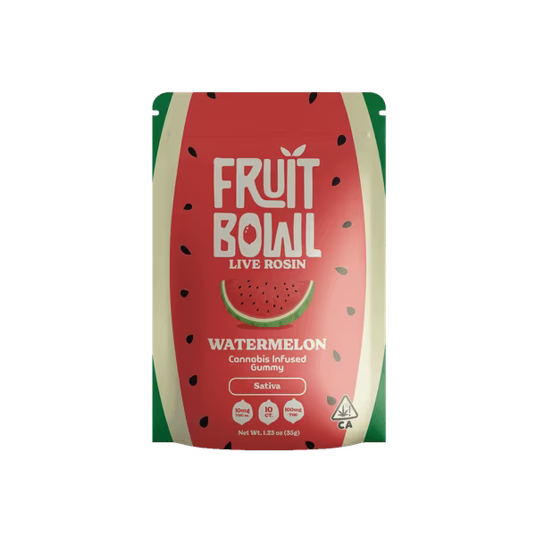 Watermelon Live Rosin Gummies 100MG (Fruit Bowl)