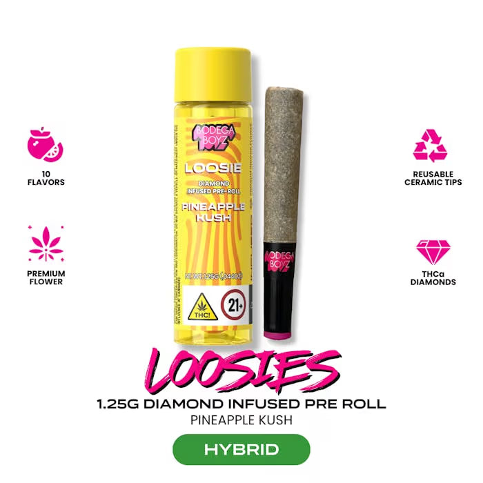 Pineapple Kush Loosie Diamond Infused Pre-Roll 1.25g (Bodega Boyz)