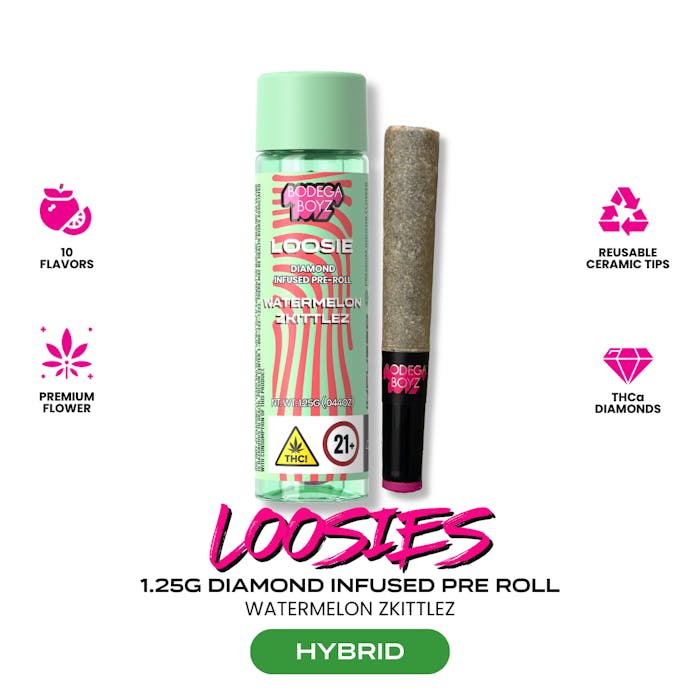 Watermelon Z Loosie Diamond Infused Pre-Roll 1.25g (Bodega Boyz)
