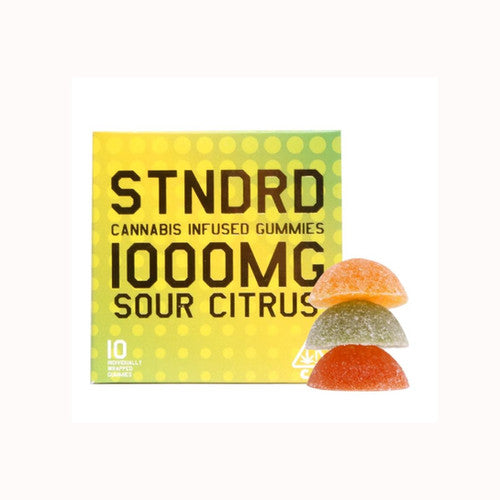 Sour Citrus Indica Liquid Diamond Infused Gummies 1000mg (STNDRD)