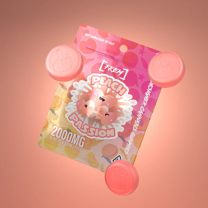 Peach Passion Designer Cannabis Gummies 10pk 2000mg THC (FKEM EDIBLES)