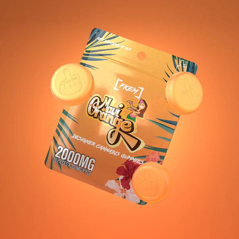 Maui Orange Designer Cannabis Gummies 10pk 2000mg THC (FKEM EDIBLES)