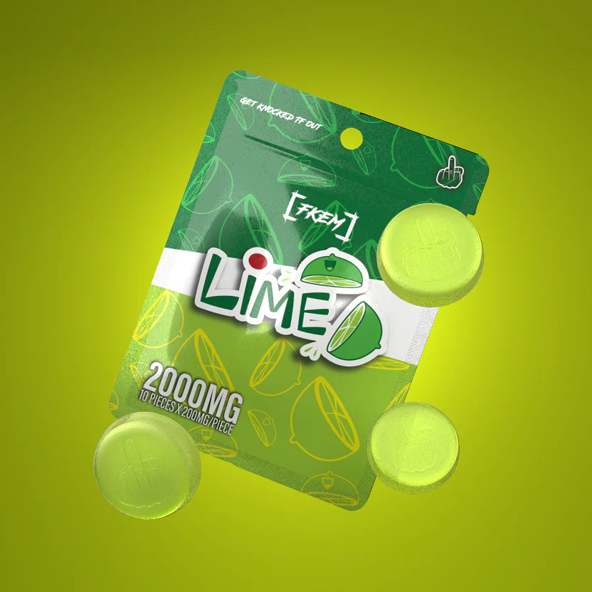 Lime Designer Cannabis Gummies 10pk 2000mg THC (FKEM EDIBLES)