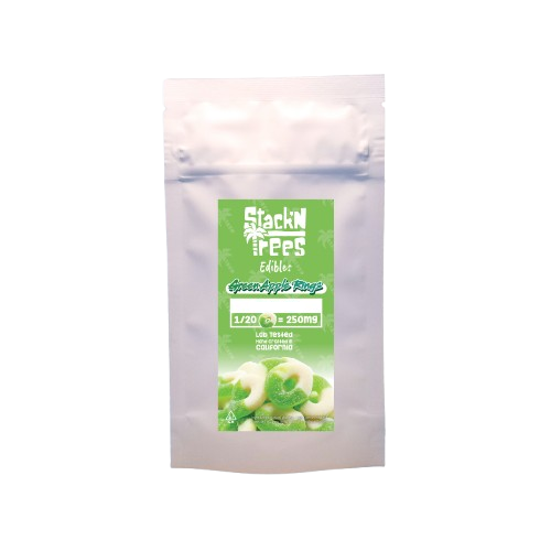 Green Apple Rings Cannabis Infused Gummies 5000mg THC (Stack n Trees)