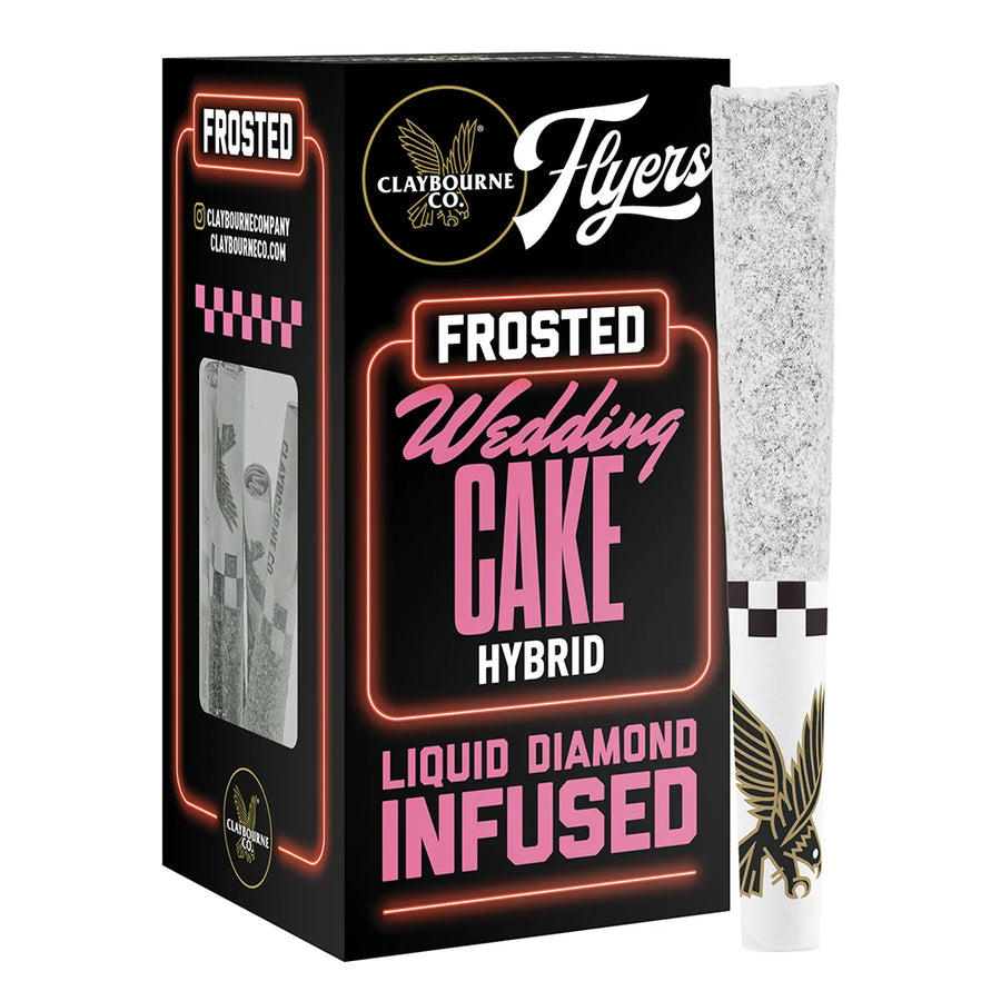 Wedding Cake Diamond Frosted Infused Flyers Pre-Rolls 5pk 2.5g (Claybourne Co.)