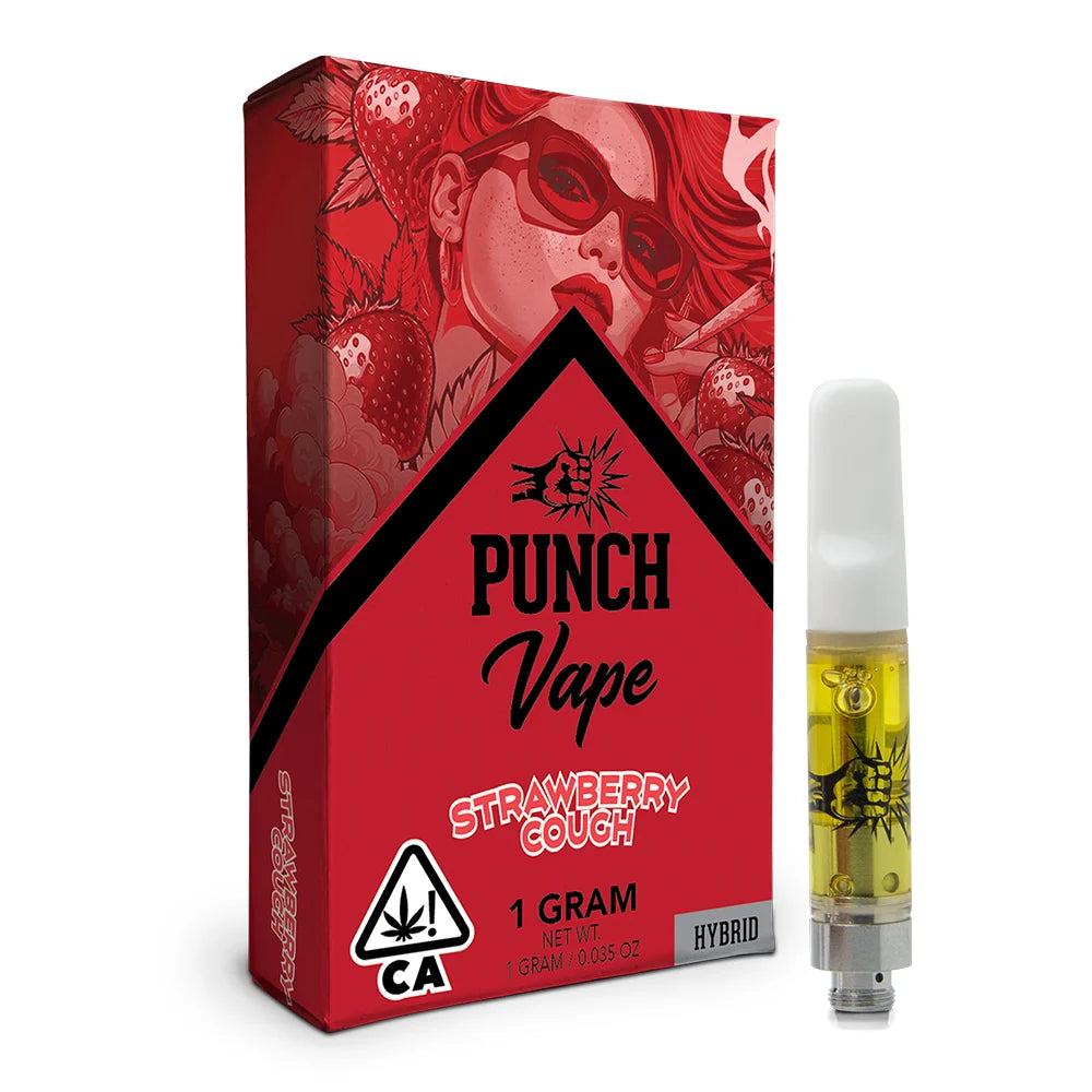 Strawberry Cough 510 Distillate Cart 1g (Punch Edibles & Extracts)